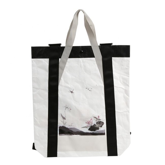 Promotional Printed  Wholesale Foldable Customized Size Eco-Friendly Tyvek Tote Bag