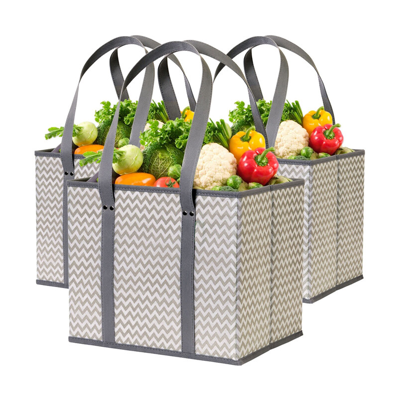 Wholesale Food Storage Bins Organizer Food Storage Reusable Shopping Grocery Bags with Handles