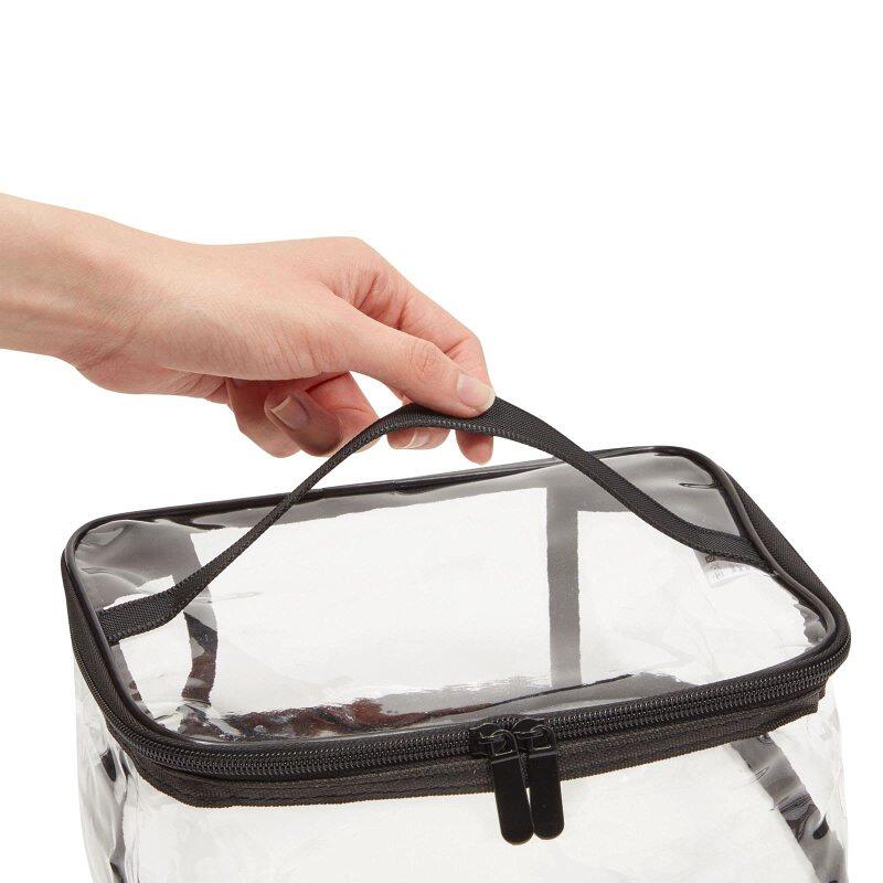 Clear Makeup Bag Clean Cosmetic Bags With Zipper, Portable PVC Clear Toiletry Pouch  Waterproof Clear Toiletry Bags