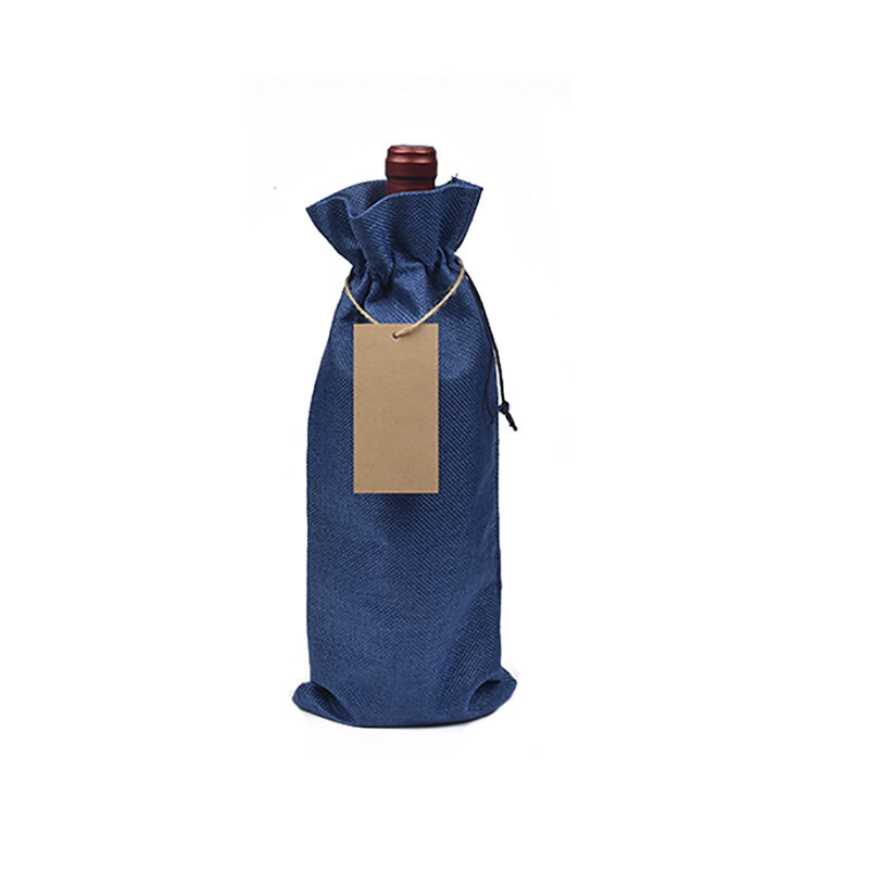 Factory Direct Sales Portable Bulk Wine Bottle Carry Bags Jute Linen Wine Bag
