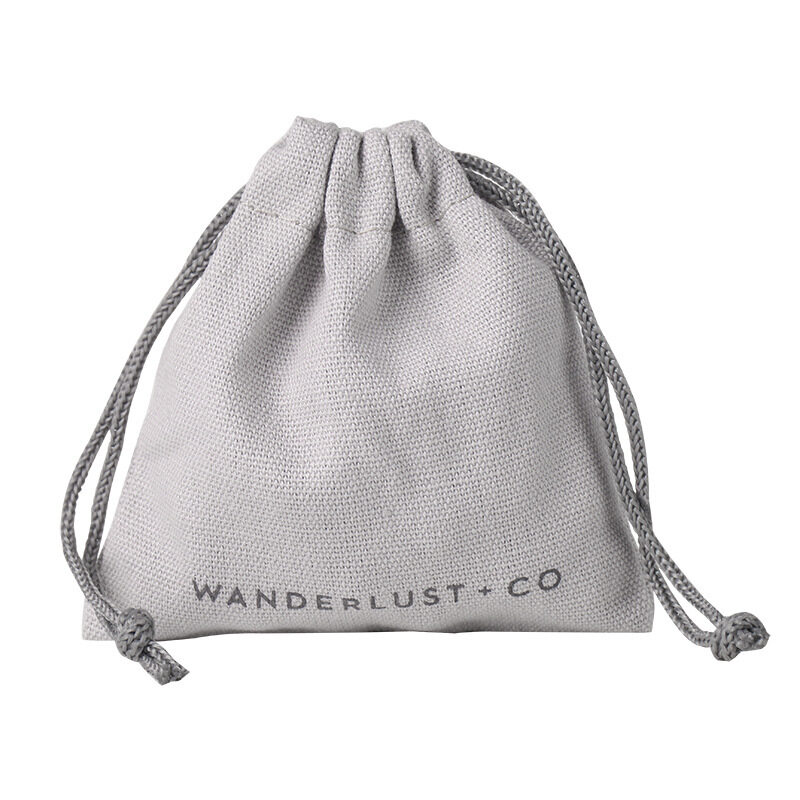 Factory directly Recycle Linen Bag Cotton Drawstring Bag small Promotional Price organic cotton bags drawstring