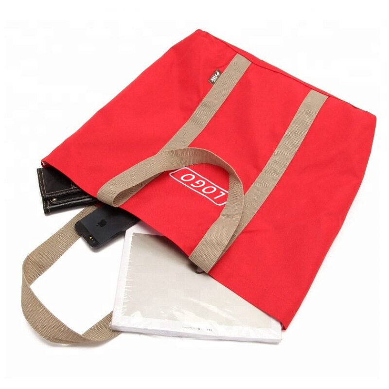 Factory OEM waterproof Nylon Oxford Shopping Bag recyclable custom logo canvas tote bag