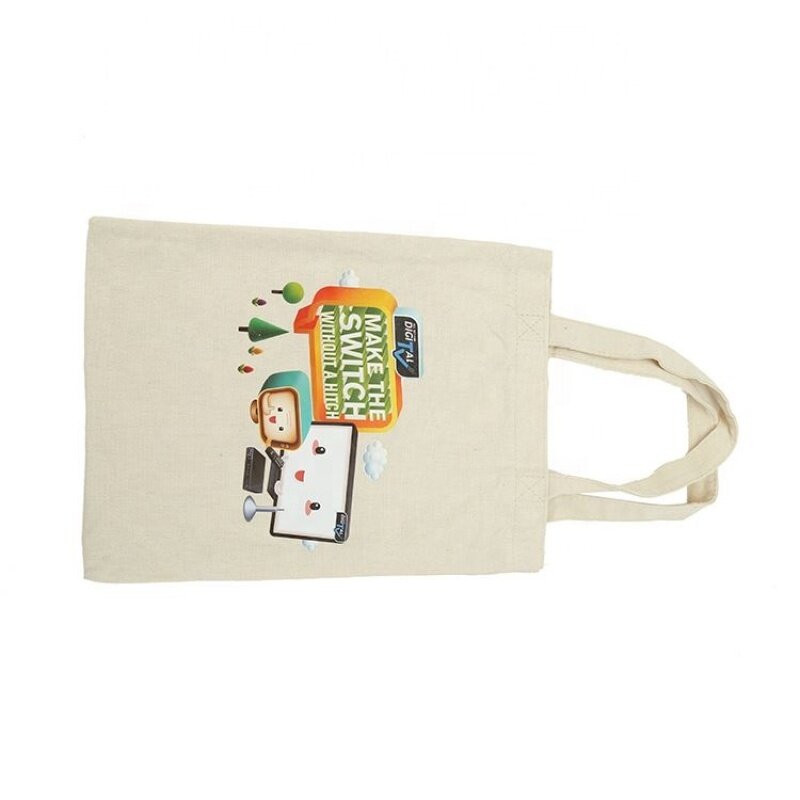 New arrival custom logo recyclable cotton super quality animal printed recycled cotton bag