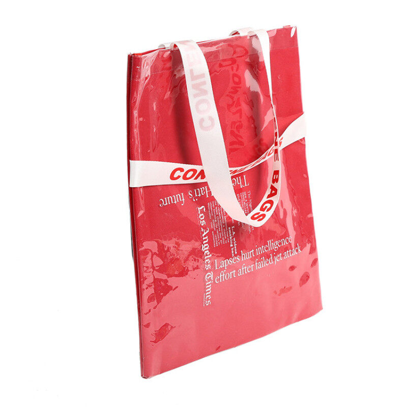 Custom different colour logo  printed clear pvc shopping bag