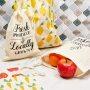 Wholesale eco organic fruit bag  Printed Gift canvas cotton drawstring bag