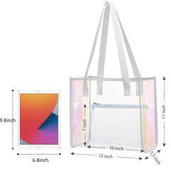 wholesale shopping tote bag custom transparent Fashion clear pvc packing Bag