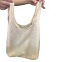 Recyclable Reusable Small Organic Cotton Fabric Produce Mesh Tote Bags