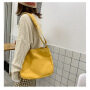 Multi-Pocket Women Canvas Tote Bag Shoulder Bag With Zipper