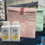 New Design Cotton Linen Fabric Insulated Cooler Bag Eco Food Delivery Thermal Lunch Bag