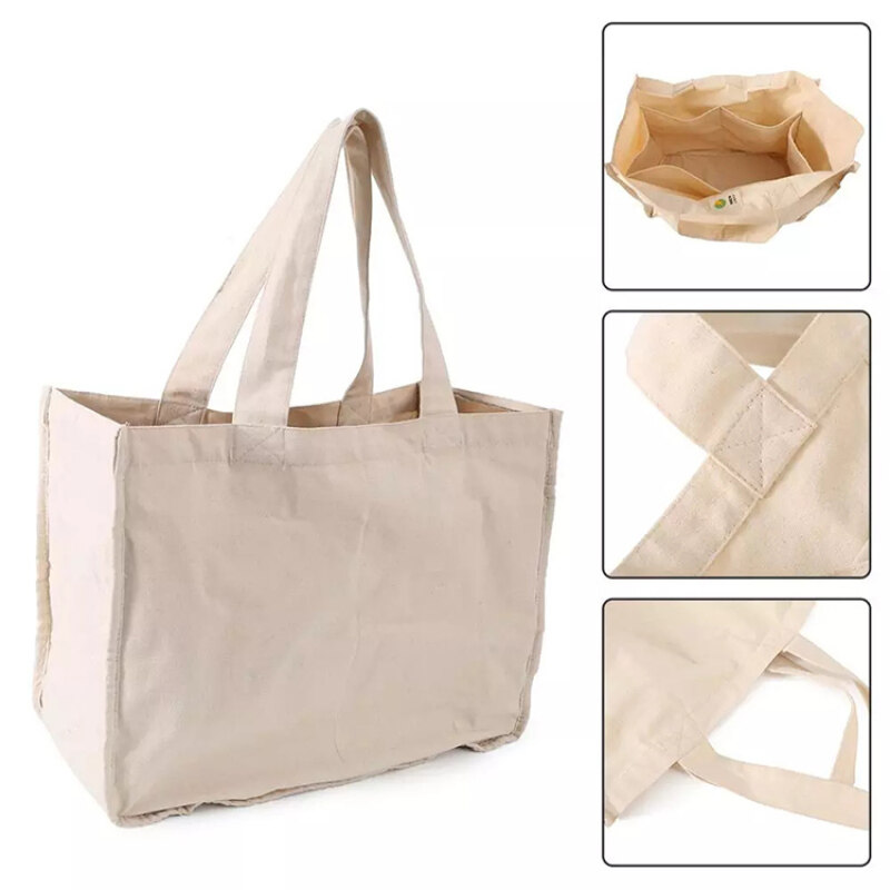 Custom Printed Recycle Plain Organic Cotton Canvas Tote Bag Bulk Large Reusable Canvas Cotton Shopping Bag with logo