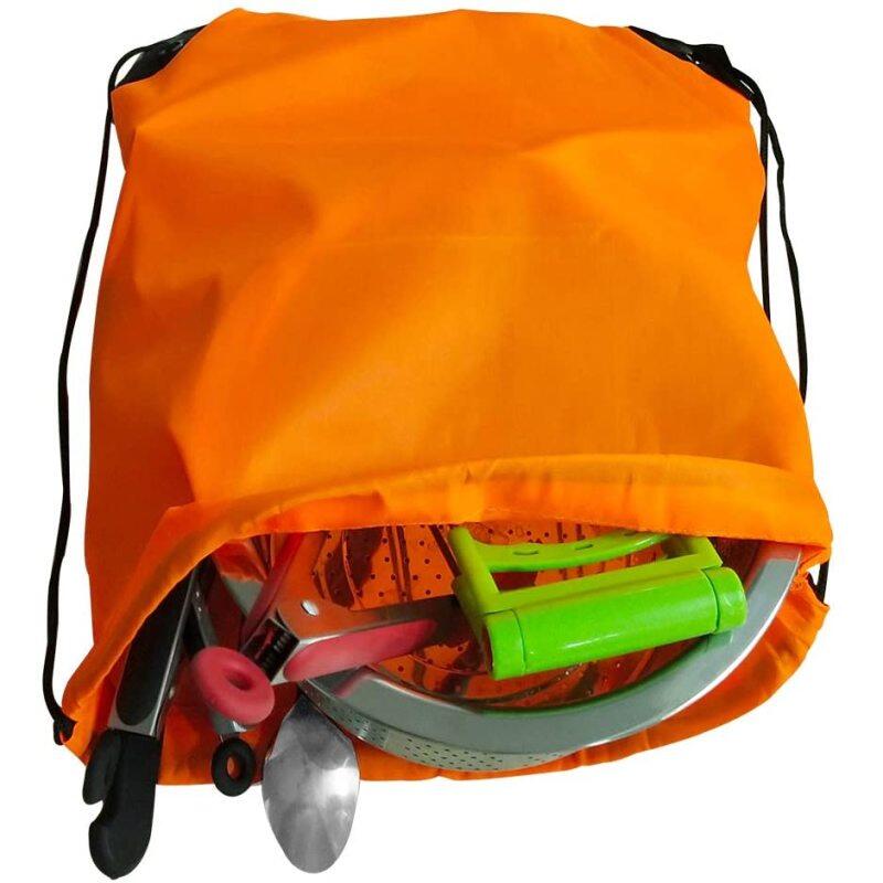 Factory custom logo sports backpack printing draw string bag for promotional 210D polyester