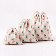 Custom Logo Printed Color Drawstring Pouch Bag Travel Packaging Jewelry Bag
