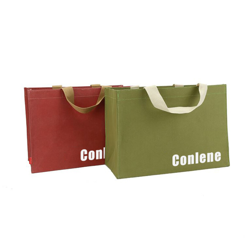 Custom Pantone Color Kraft Paper Bag Flat Handle Flat Paper Bag Kraft
