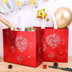 Factory Direct Sales Christmas Gift Bag Custom Color Size Laminated PP Non Woven Fabric Tote for Bags