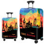 Custom elastic polyester suitcase cover protective luggage case cover