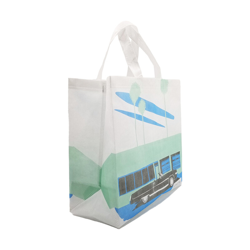 Biodegradable Corn Reusable PLA Non-woven Recycle Non Woven Fabric Degradable Shopping Tote Bag