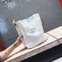 Bag Small Cotton Canvas Pouch Women Leather Shoulder Bag