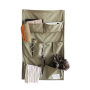 Customized Grid Pattern Cotton Linen Pockets Door Back Storage Organizer Fabric Wall Hanging Storage Bags
