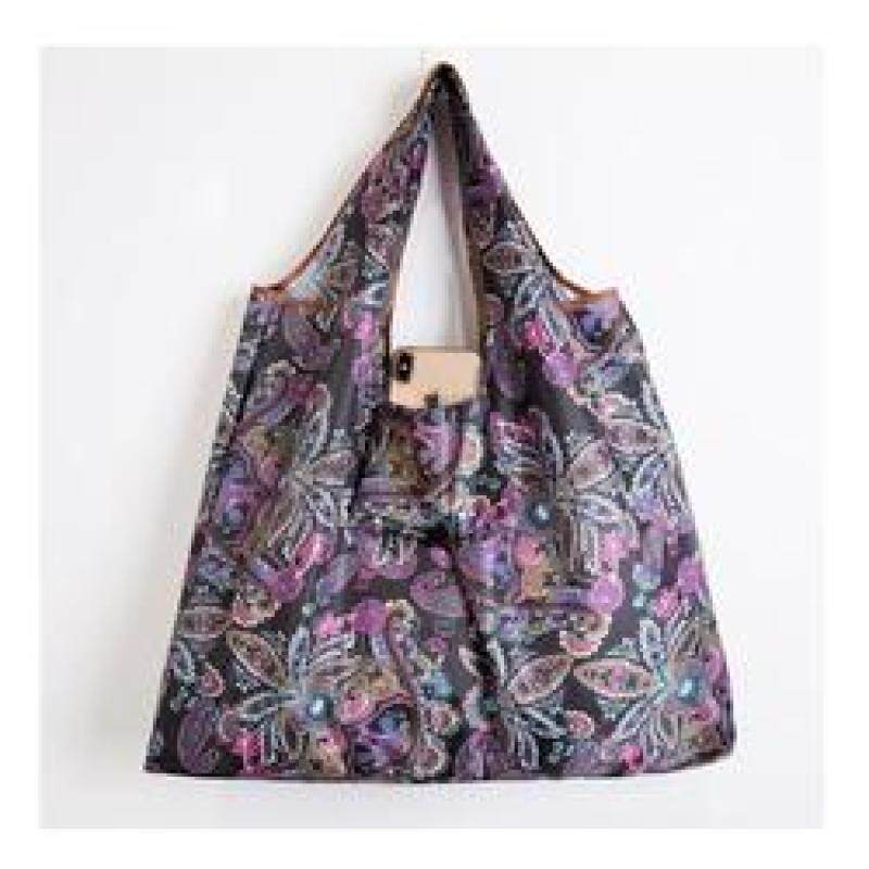 Large Reusable Grocery Bags Nylon Foladble Tote Bag Ripstop Nylon Portable Folding Shopping Bags