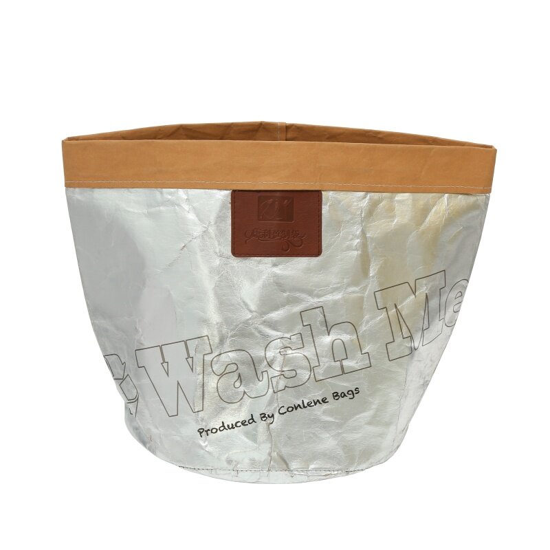 Promotional advertising waterproof gift packing bag brown kraft paper bag