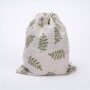 Low MOQ Logo Printed Dust Proof Natural Cloth 100% Cotton Custom Drawstring Bag
