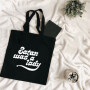 letter Ladies Shopping Bag Handbags Cloth Canvas Tote Bags Women Eco Reusable Shoulder Shopper Bags