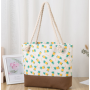 Wholesale New Design Item Metallic Pineapple Cotton and Polyester Large Size Beach Bag Eva Summer Tote Beach Bag