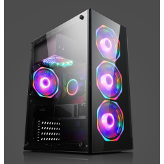 New model desktop ATX computer gaming case with glasses panels