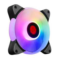 RGB Chassis Cooling Fan 12cm LED Discolor Frame Inner Glow