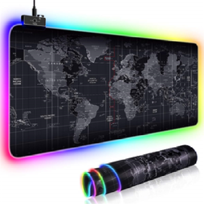 Overseas warehouse Custom print large led rgb mouse pad computer accessories gaming mouse mat led gamer computer desk mat