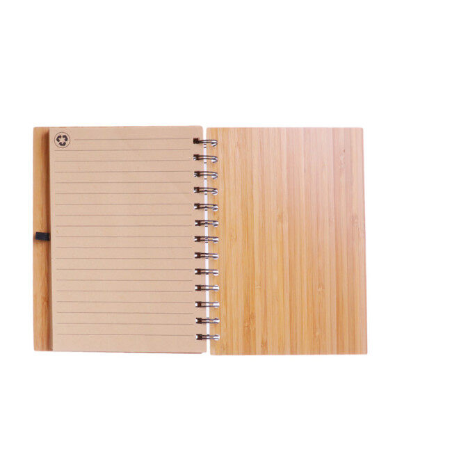 Oempromo custom recycled bamboo cover notebook