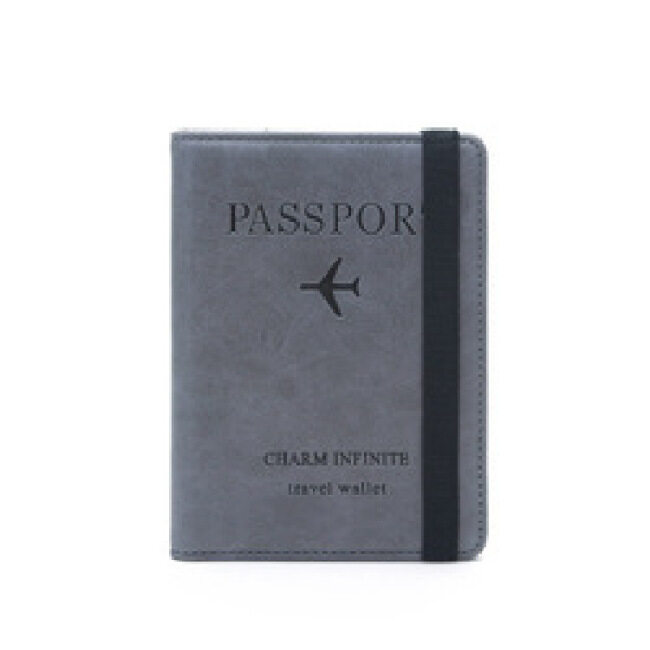 High quality Leather card wallet passport pouch, RFID Blocking passport holder