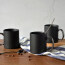 KC-433 new design hot-sale matte black ceramic mug with customized printing