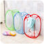 Home housekeeping up washing clothes bin bag clothes multi colors storage foldable mesh laundry basket