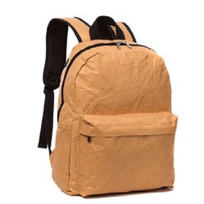 Super Lightweight High Quality Brown Color Craft Paper Backpack Bag Tyvek School Backpack for Students School Daily Use