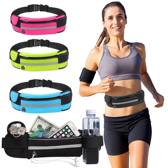 Outdoor Sports Running Jogging Waist Bag Waterproof Phone Waist Belt Pack Fitness Elastic Fanny Pack