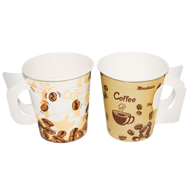 China Paper Cup Factory Customized Disposable 7OZ Paper Cup With Handle