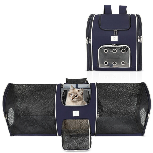 Cat Carrier Backpack Durable Breathable Mesh Pet Backpack Carrier for Small Dogs Bag Expandable Pet Carrier Backpack