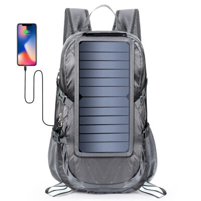 professional outdoor sports solar panel folding bag travel mountaineering hiking bag men and women charging backpack