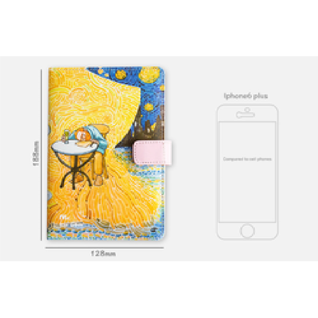 Custom Journal Daily Agenda  Diary Planner 2022 for Gift Set Van Gogh A5 B6  Notebook