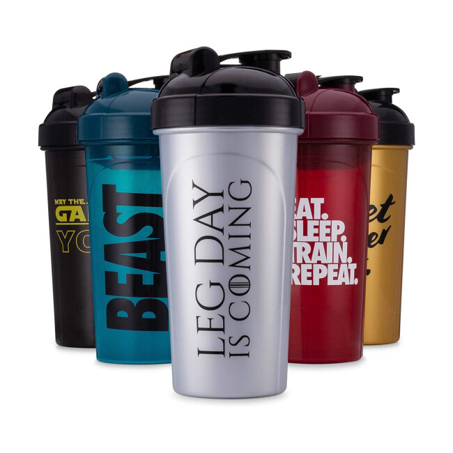 Wholesale Sport Gym Blender Water Bottle BPA Free Plastic Protein Powder Shaker with Mixer Ball