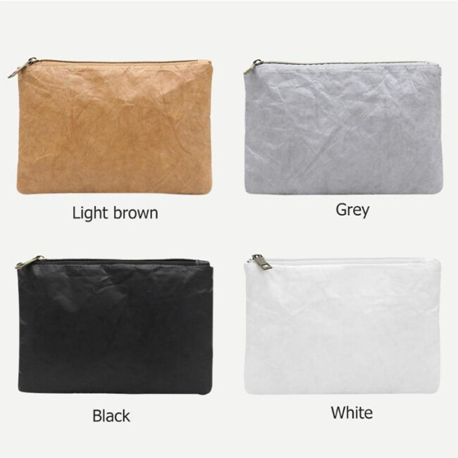 Wholesale cheap custom logo waterproof tyvek cosmetic bag with zipper