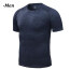 Custom Men's Dry Fits Mesh Athletic Shirts Elastic Workout Training Tshirt Sportswear Men