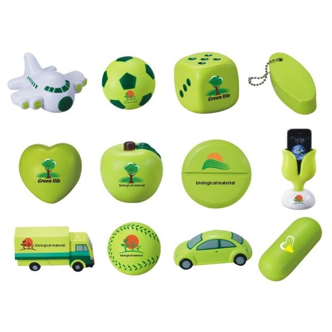 Custom logo cartoon character polyurethane Eco Friendly Biodegradable soccer PU squeeze sponge memory foam anti stress ball