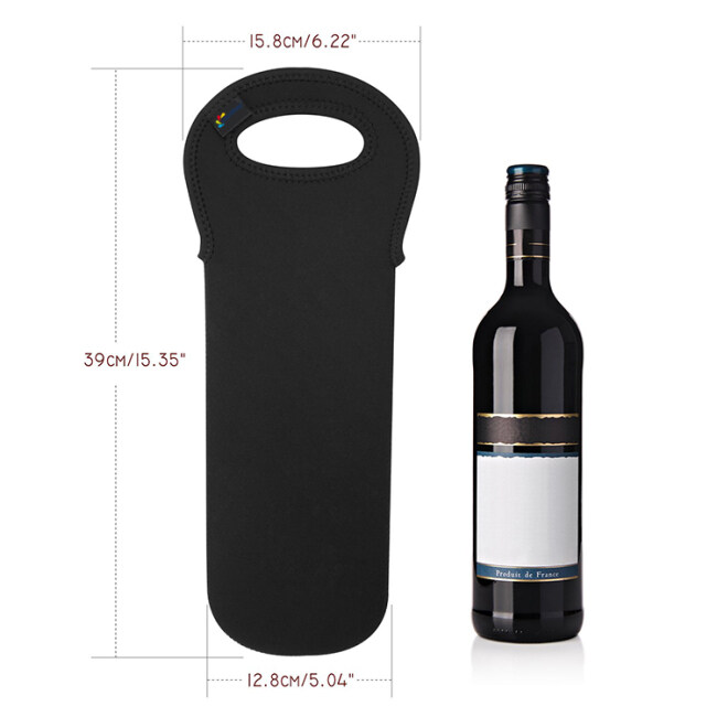 FREE SHIPPING Thermal Insulation Bags White Spirit Bottle Single Insulated Blank 750ml Wine Tote Cooler Bag Wholesale