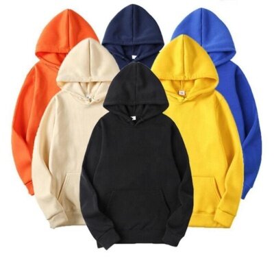 Multi-color Blank Hoodies Pullover Sweatshirt With Custom Logo