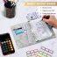 A6 PU Leather Marble Notebook Binder Budget Planner Money Organizer for Ledger Savings with 12 Zipper Envelope Pockets Stickers