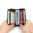 2022 short business ID card holder genuine leather RFID blocking secure card case functional zipper credit card organizer wallet