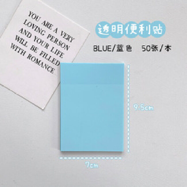 PET Transparent Label Sticky Notes Pad