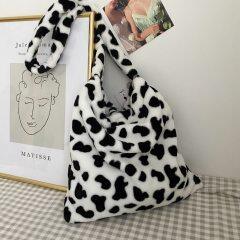 Elegant Design Cow Pattern Women Tote Handbags Casual Large Capacity Ladies Shoulder Bag Simple Fashion Female Messenger Bags